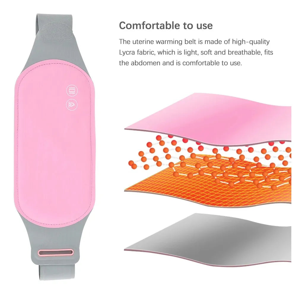Cinturón Calentador Menstrual Eléctrico Alivio Rápido de Dolores * Envío Gratis.