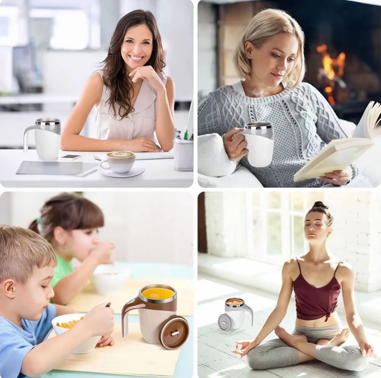 Taza De Cafe Con Agitacion Automatica Magnetica Recargable Sin Grumos + Envío Gratis.