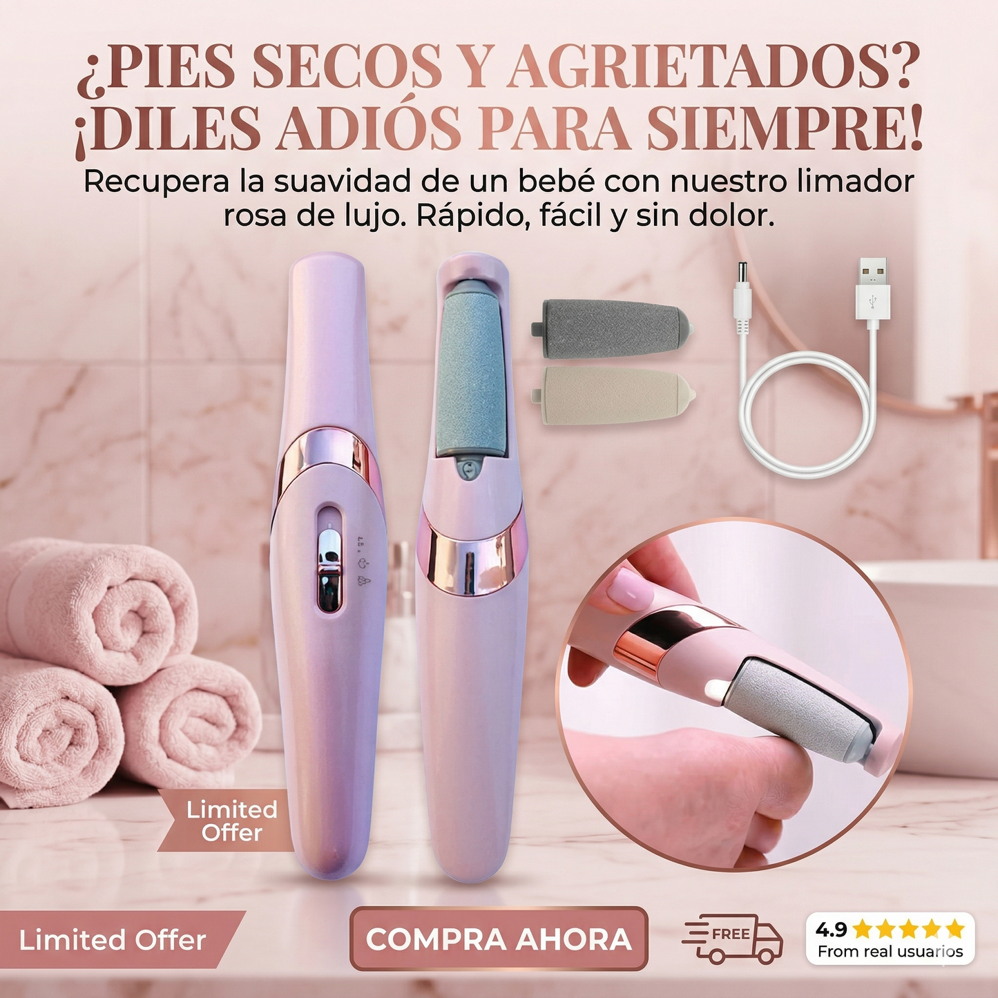 Limador de Callos- SoftFoot 🌸Envio Gratis.
