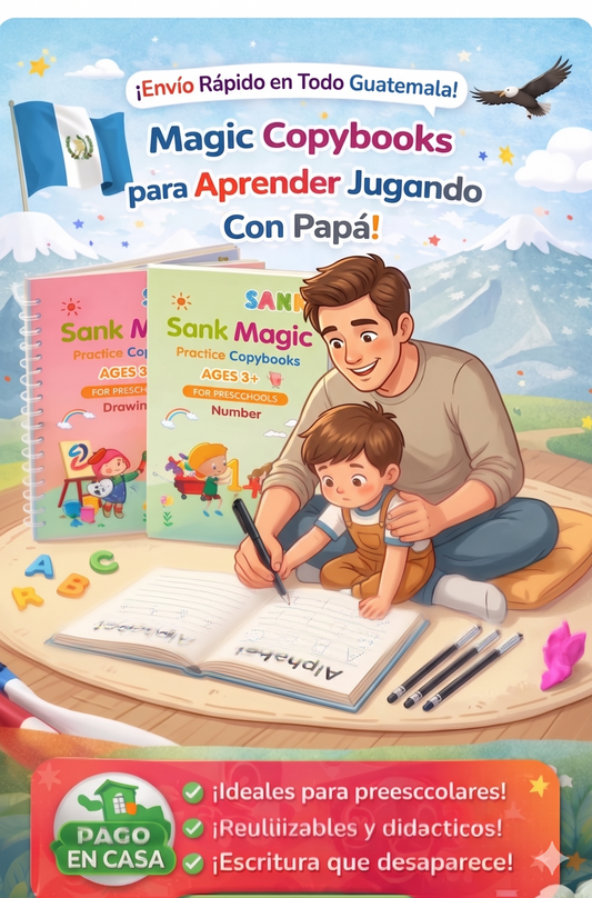 📚 Set 4 Cuadernos Mágicos Caligrafía SHANK MAGIC