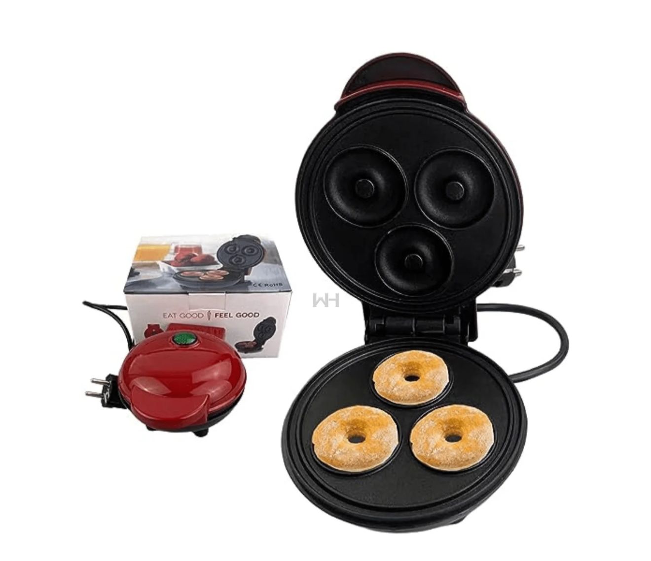 Maquina Electrica Para Hacer 3 Donas Grandes Antiadherente Recetas Faciles Caseras *  Envío Gratis