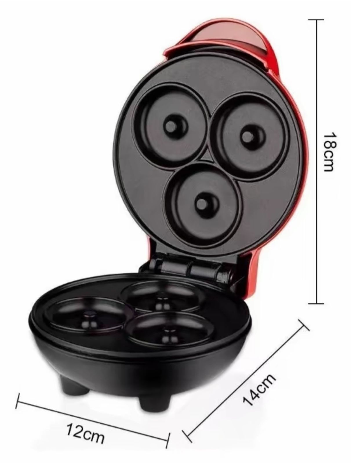 Maquina Electrica Para Hacer 3 Donas Grandes Antiadherente Recetas Faciles Caseras *  Envío Gratis