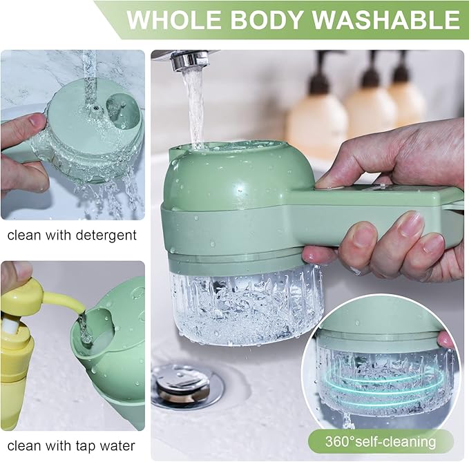 Mini Procesador Eléctrico 4 En 1 - Cortador Y Picador Inalámbrico Para Verduras + Envío Gratis