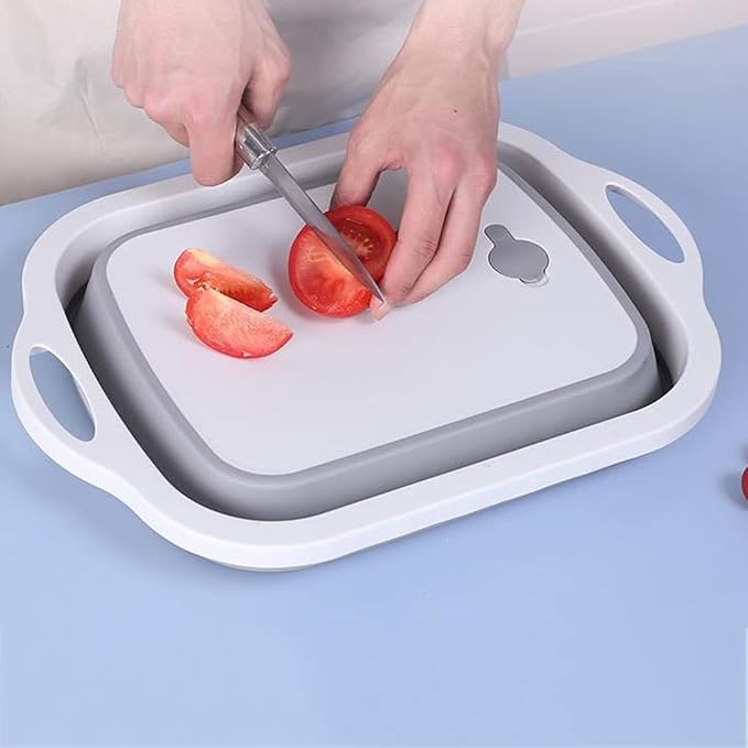 Tabla De Cortar Plegable 3 En 1 y Con Escurridor Y Canasta De Lavado - Multifunción Cocina + Envío Gratis